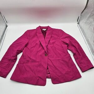 Sofia Jeans by Sofia Vergara Blazer Pink XL 16 18 Single Button Lapel